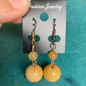 Vintage, dangling beaded earrings